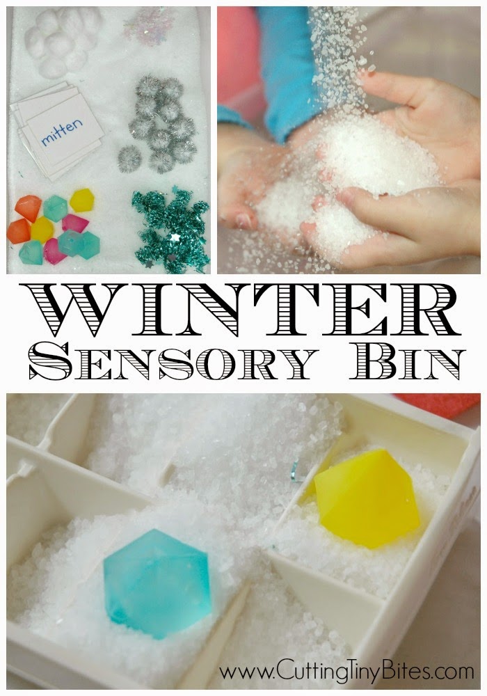 Winter Sensory Bin  What Can We Do With Paper And Glue